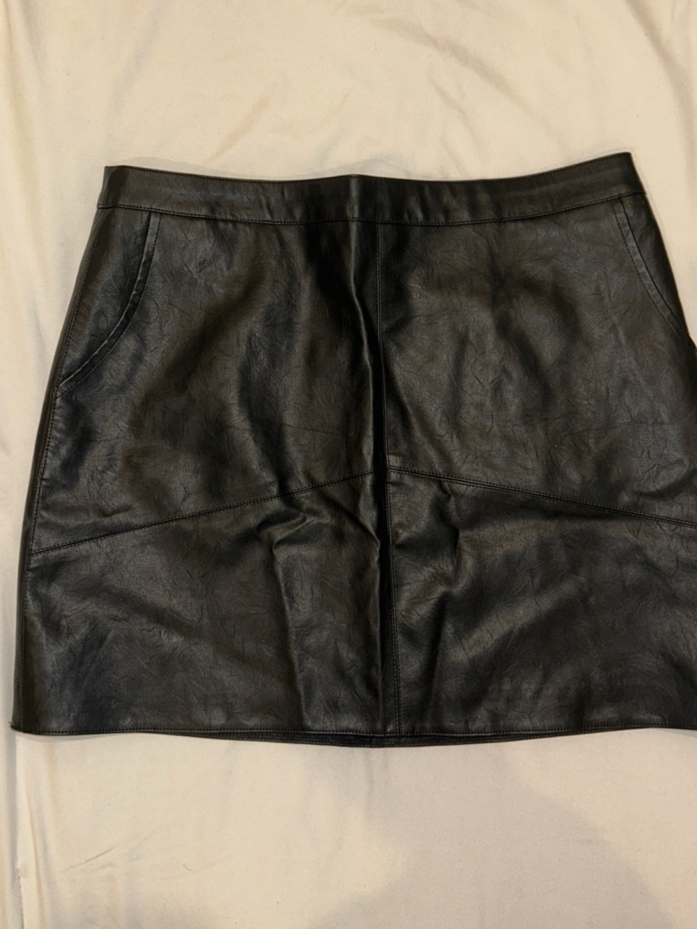 Classic Altar’d State Black Faux Leather Mini Skirt